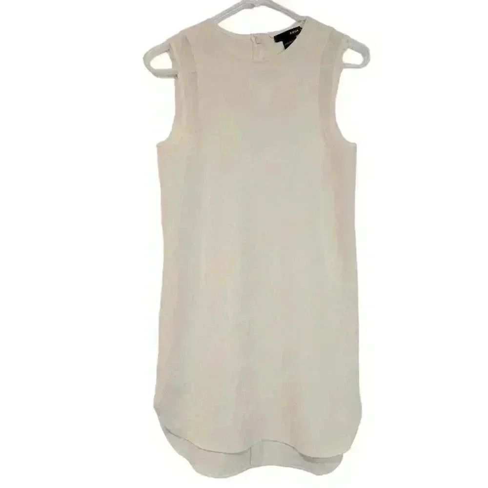 Aqua Women'sโIvoryโCotton/PolyโSleevelessโDress